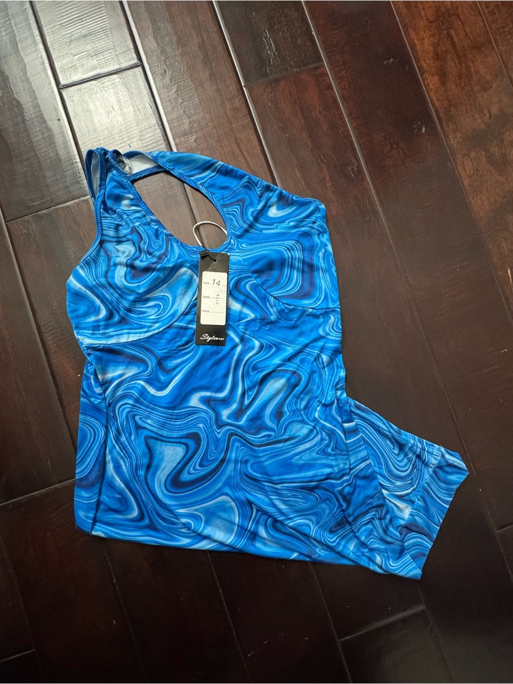 Blue Swirl Women's Tankini Top - Brand Unbranded
